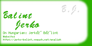 balint jerko business card